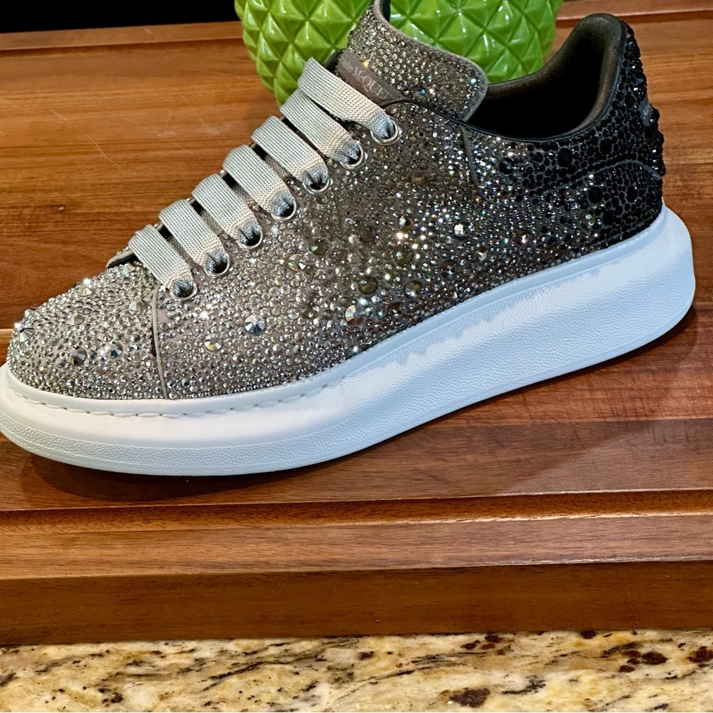 Alexander McQueen Ombre “Diamonds” Oversized Crystal Sneakers 9 US
